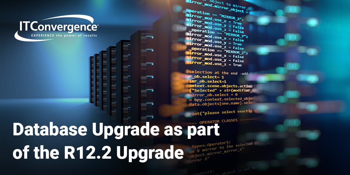 Database upgrade during r12.2 upgrade