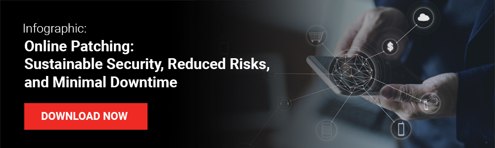 Infographic: Online Patching sustainable security, reduced risks and minimal downtime